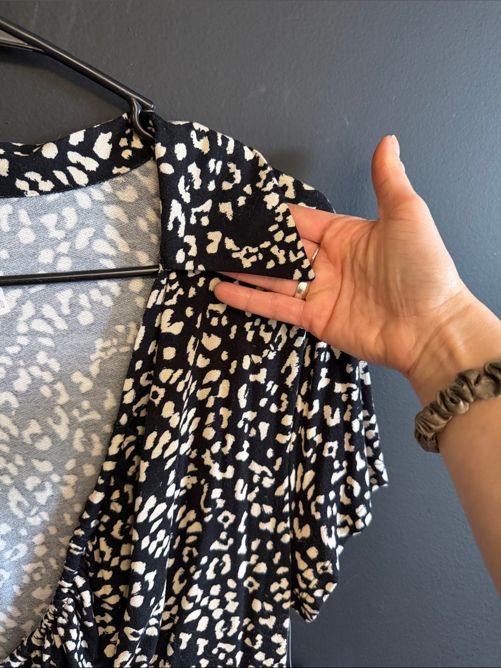 Free People Black and Cream Leopard Print Dress - Picture 2 of 7